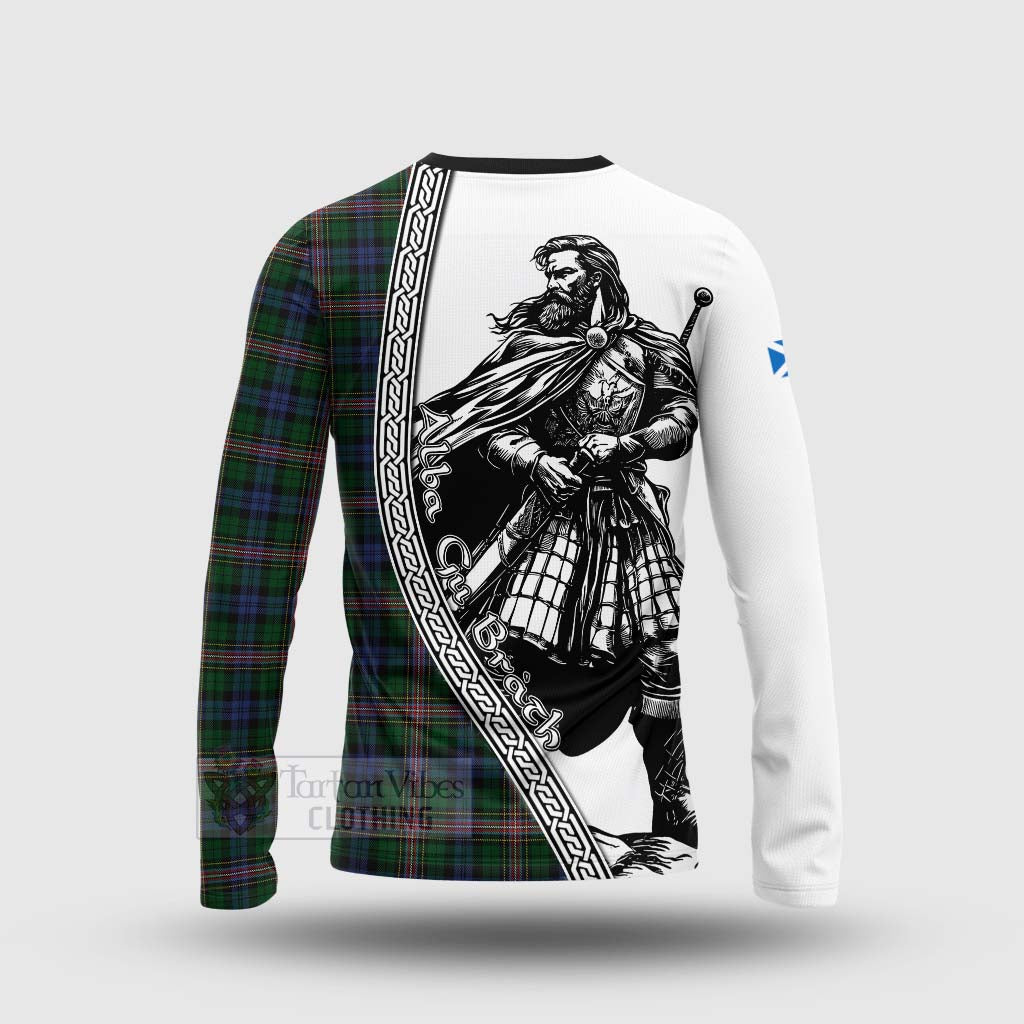 Tartan Vibes Clothing Allison Tartan Clan Crest Long Sleeve T-Shirt with Highlander Warrior Celtic Style