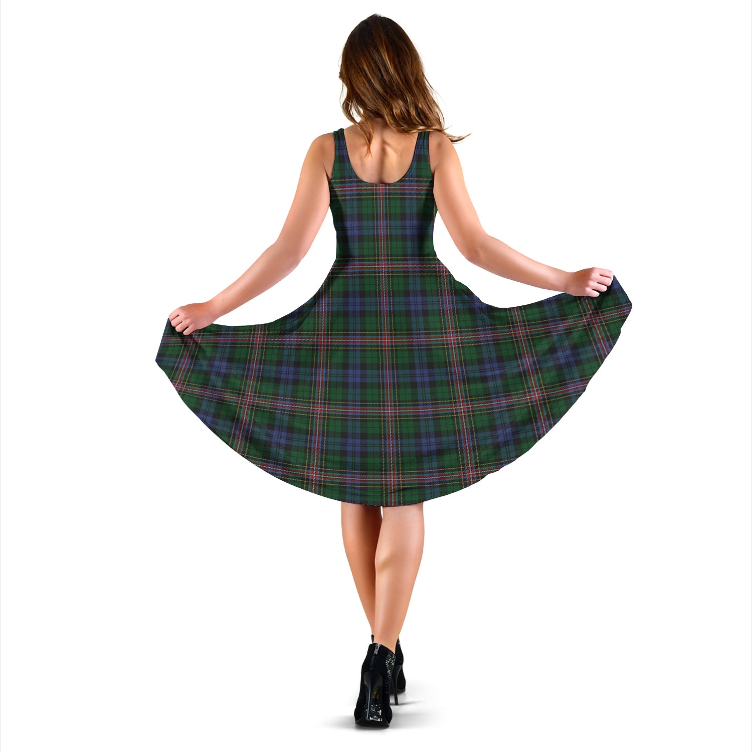 Allison Tartan Sleeveless Midi Womens Dress - Tartanvibesclothing