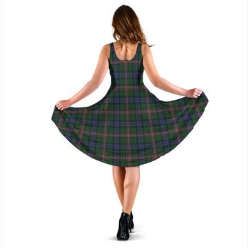 Allison Tartan Sleeveless Midi Womens Dress