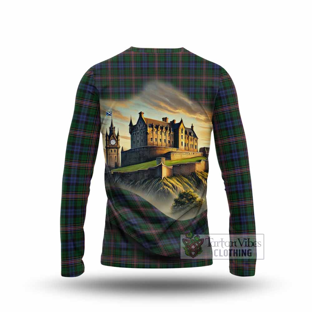 Tartan Vibes Clothing Allison Tartan Family Crest Long Sleeve T-Shirt with Scottish Ancient Castle Style