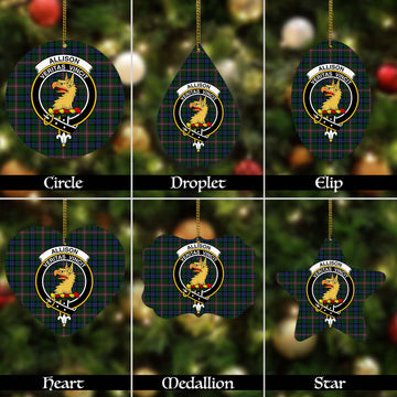 Allison Tartan Christmas Ornaments with Family Crest