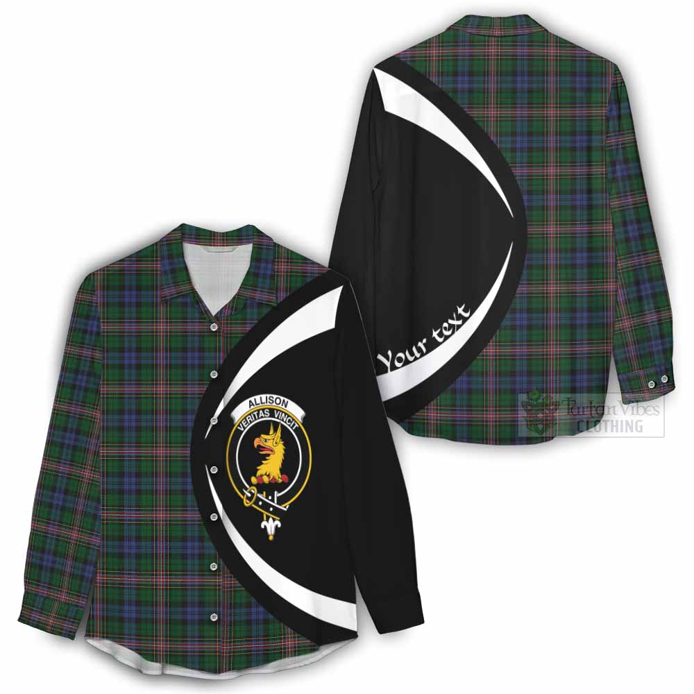 Tartan Vibes Clothing Allison Tartan Women's Casual Shirt with Family Crest Circle Style