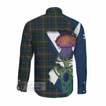 Tartan Vibes Clothing Allison Tartan Family Crest Long Sleeve Button Shirt Scottish Thistle Celtic Inspired
