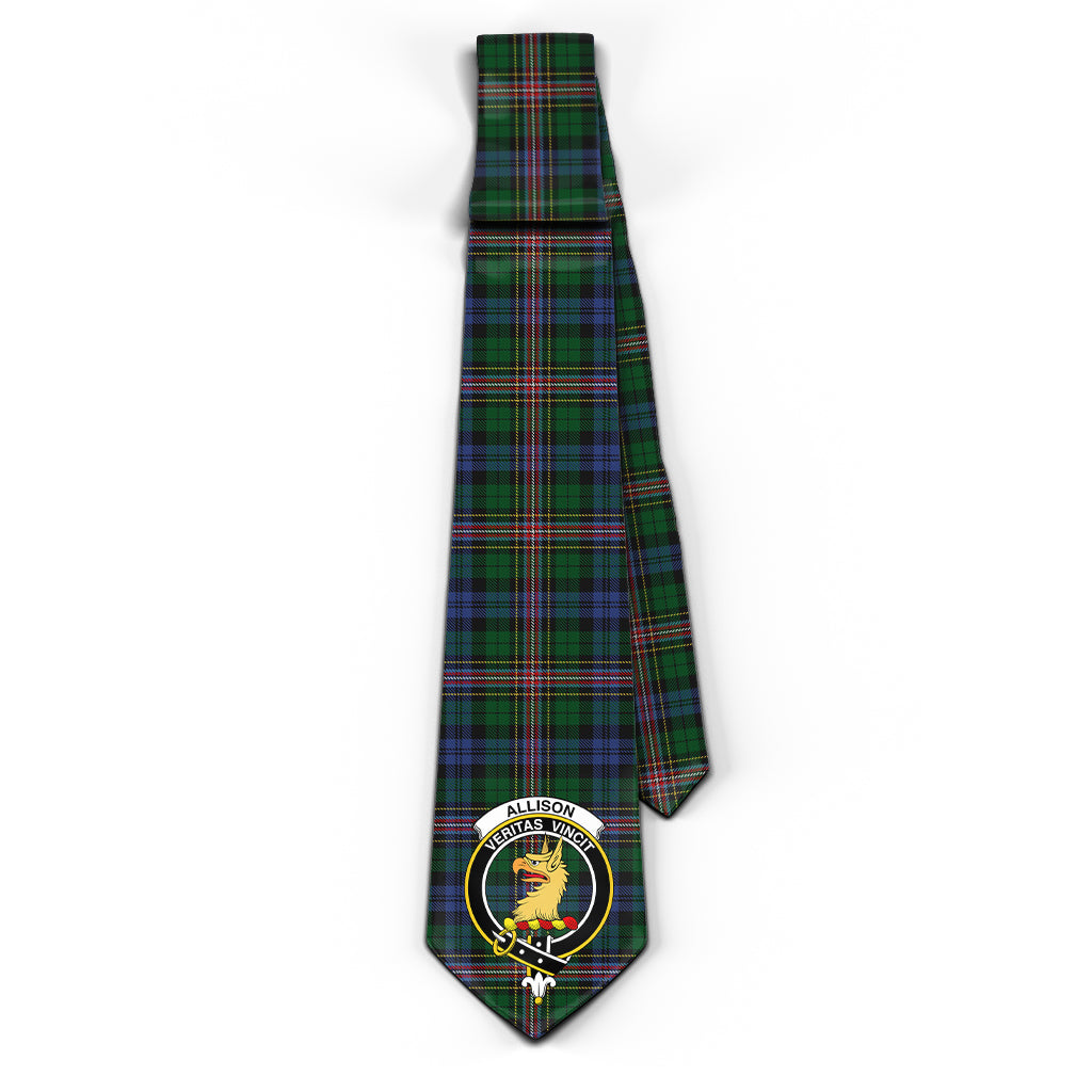 Allison Tartan Classic Necktie with Family Crest - Tartan Vibes Clothing