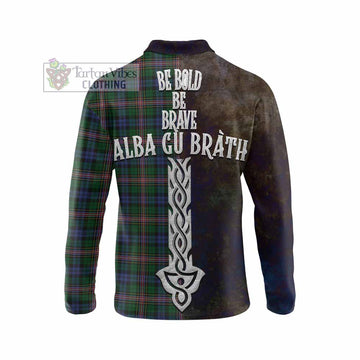 Allison Tartan Family Crest Long Sleeve Polo Shirt Alba Gu Brath Be Brave Lion Ancient Style