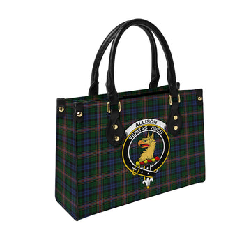 Allison Tartan Leather Bag with Family Crest