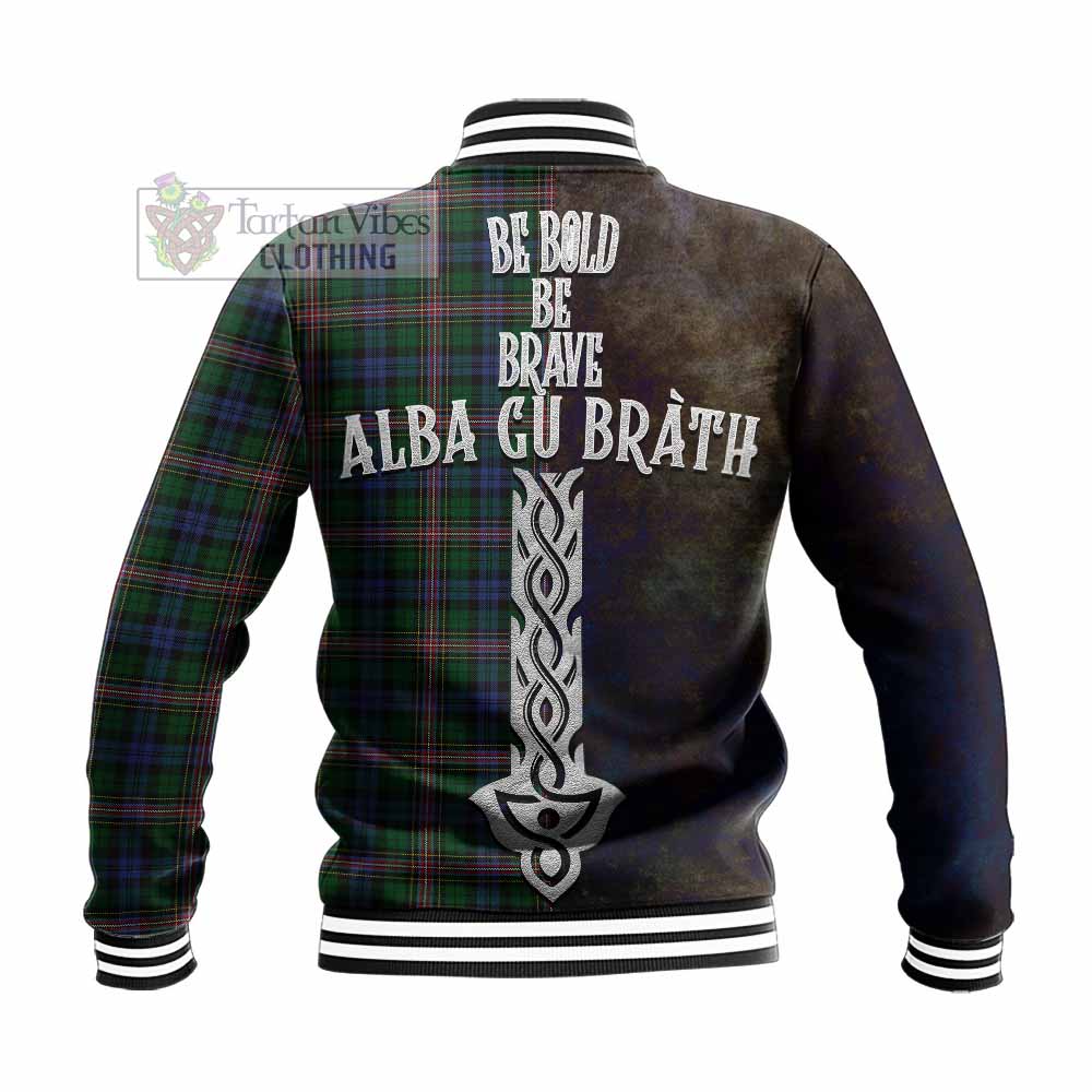 Tartan Vibes Clothing Allison Tartan Family Crest Baseball Jacket Alba Gu Brath Be Brave Lion Ancient Style