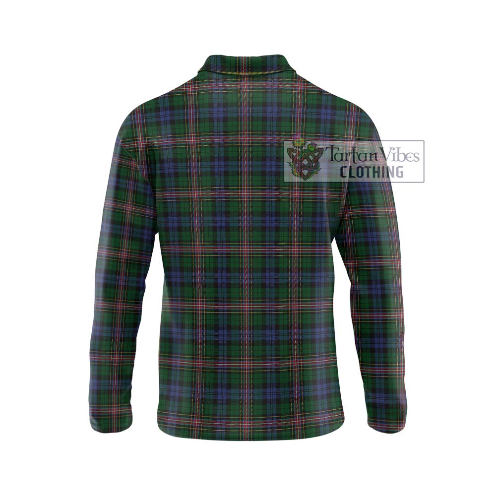 Allison Tartan Long Sleeve Polo Shirt with Family Crest DNA In Me Style - Tartanvibesclothing Shop