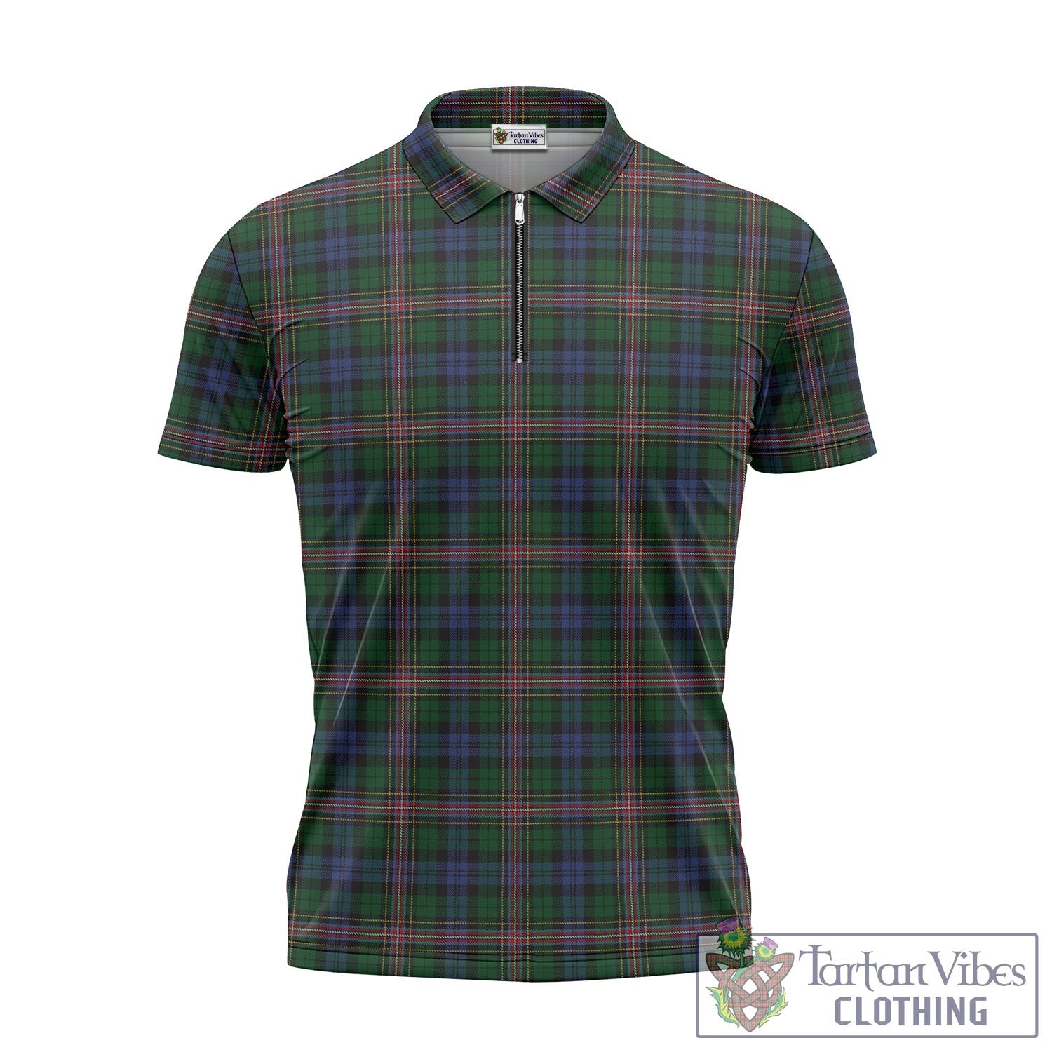 Allison Tartan Zipper Polo Shirt - Tartan Vibes Clothing