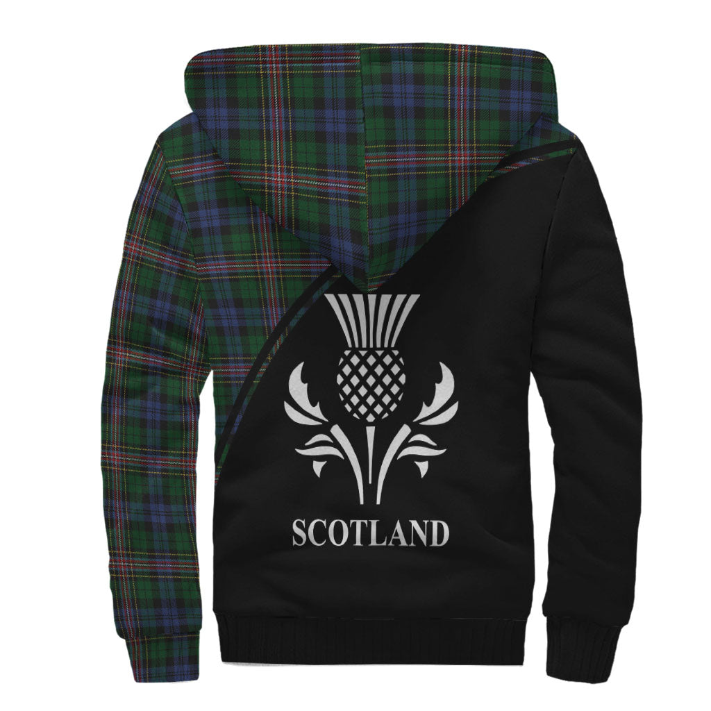 Allison Tartan Sherpa Hoodie with Family Crest Curve Style - Tartanvibesclothing