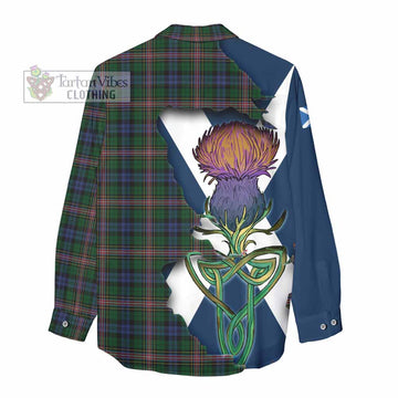 Tartan Vibes Clothing Allison Tartan Family Crest Women's Casual Shirt Scottish Thistle Celtic Inspired