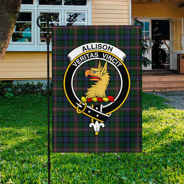 Allison Tartan Garden Flag with Family Crest