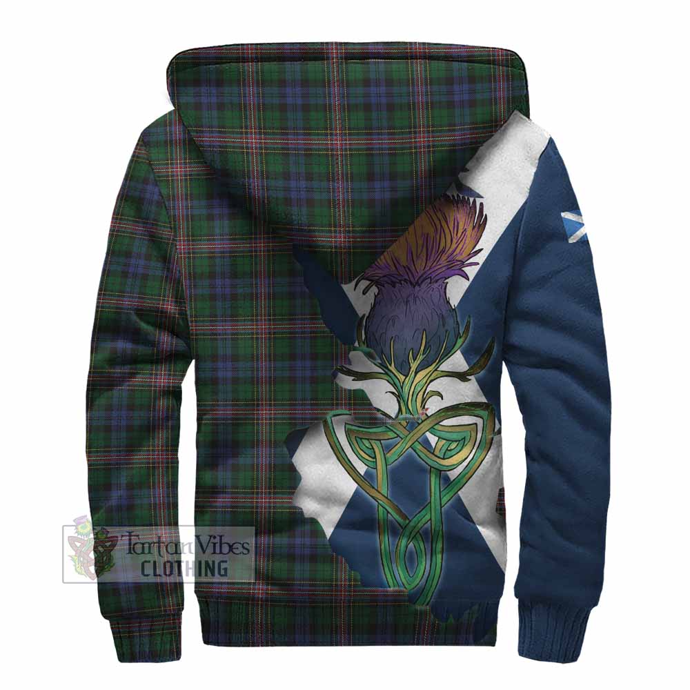 Tartan Vibes Clothing Allison Tartan Family Crest Sherpa Hoodie Scottish Thistle Celtic Inspired