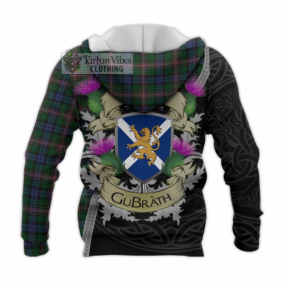 Tartan Vibes Clothing Allison Tartan Family Crest Knitted Hoodie Lion Rampant Royal Thistle Shield Celtic Inspired