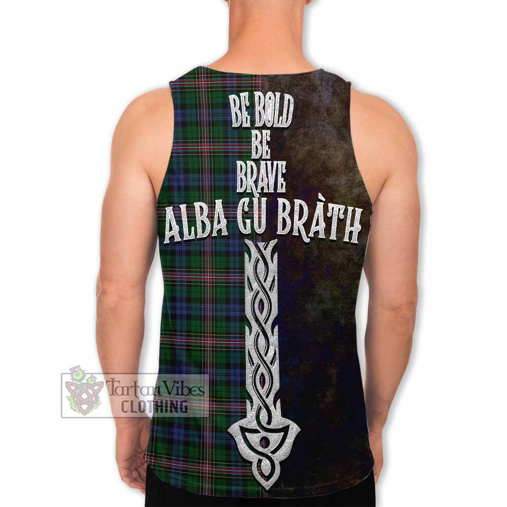 Tartan Vibes Clothing Allison Tartan Family Crest Men's Tank Top Alba Gu Brath Be Brave Lion Ancient Style
