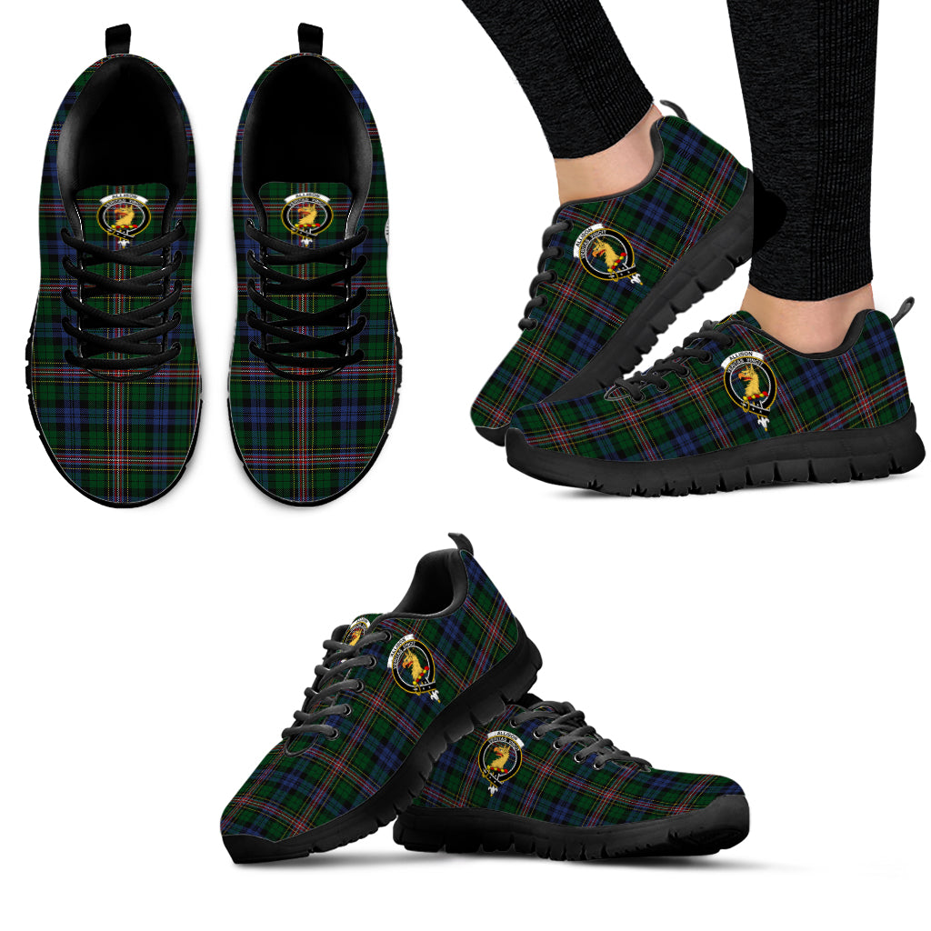 Allison Tartan Sneakers with Family Crest - Tartan Vibes Clothing