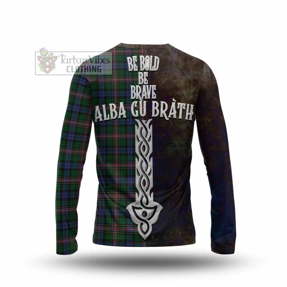 Tartan Vibes Clothing Allison Tartan Family Crest Long Sleeve T-Shirt Alba Gu Brath Be Brave Lion Ancient Style