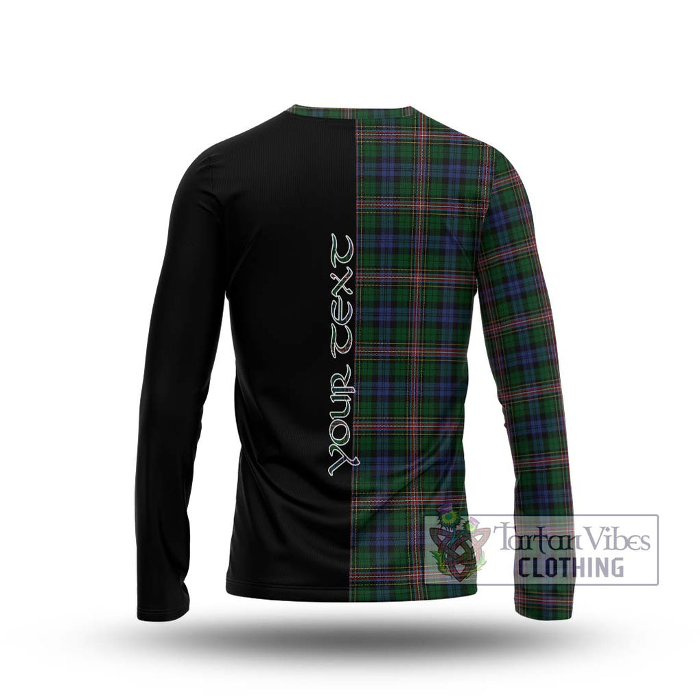 Allison Tartan Long Sleeve T-Shirt with Family Crest and Half Of Me Style - Tartanvibesclothing Shop