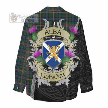 Tartan Vibes Clothing Allison Tartan Family Crest Women's Casual Shirt Lion Rampant Royal Thistle Shield Celtic Inspired
