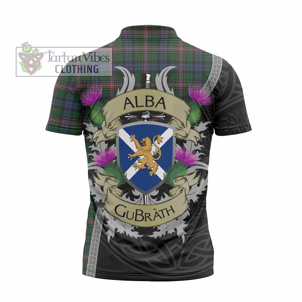 Tartan Vibes Clothing Allison Tartan Family Crest Zipper Polo Shirt Lion Rampant Royal Thistle Shield Celtic Inspired