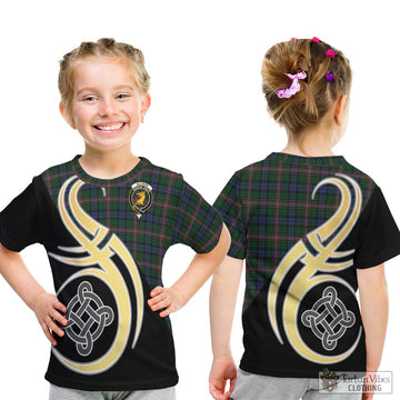Allison Tartan Kid T-Shirt with Family Crest and Celtic Symbol Style