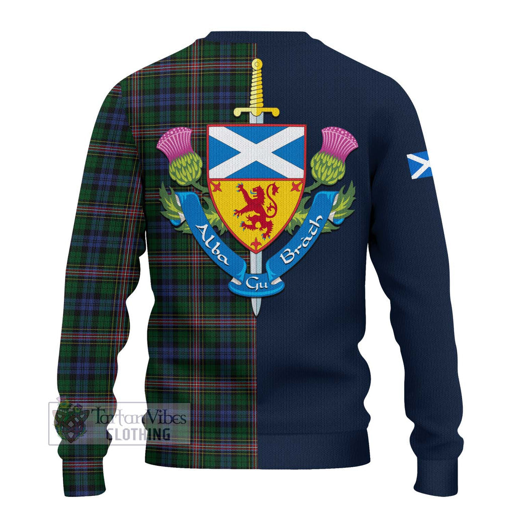 Tartan Vibes Clothing Allison Tartan Knitted Sweater with Scottish Lion Royal Arm Half Style