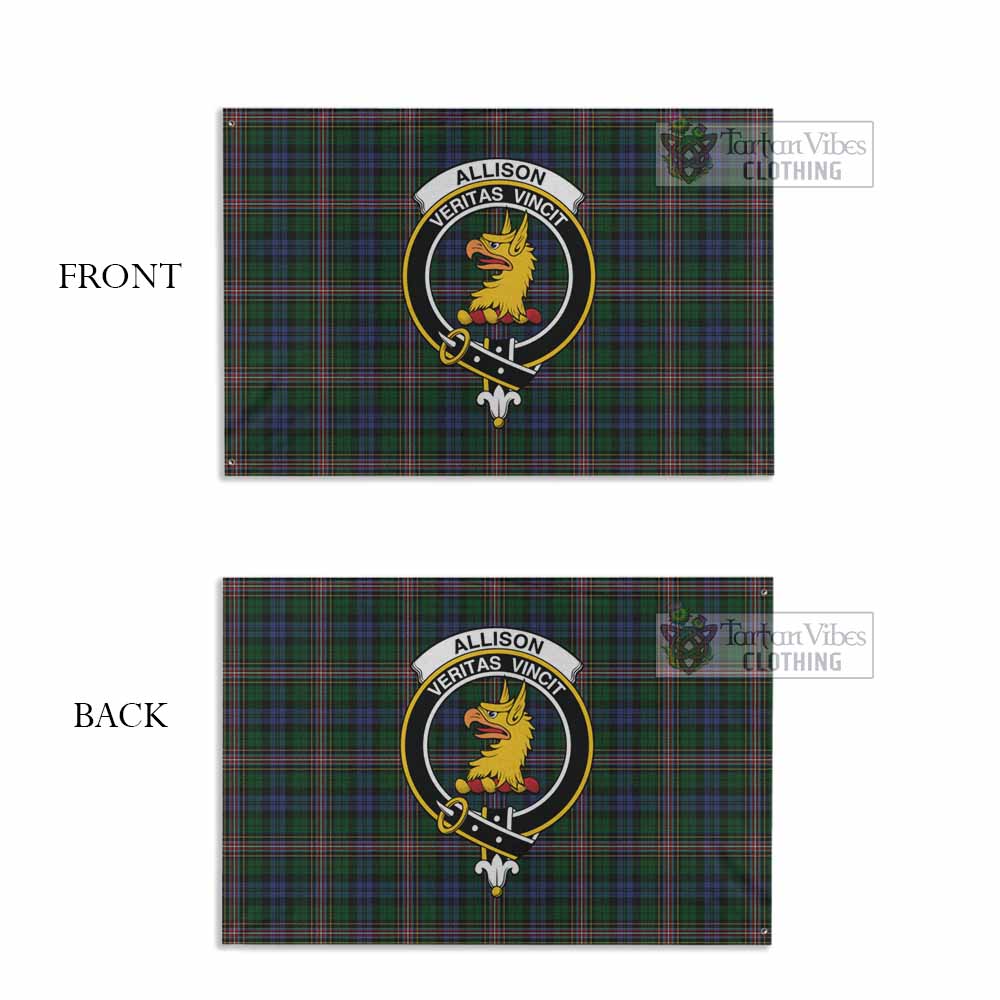 Tartan Vibes Clothing Allison Tartan House Flag with Family Crest