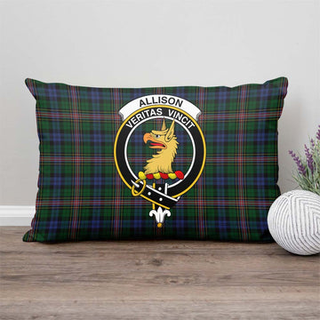 Allison Tartan Pillow Cover with Family Crest Rectangle Pillow Cover - Tartanvibesclothing