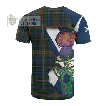 Tartan Vibes Clothing Allison Tartan Family Crest Cotton T-shirt Scottish Thistle Celtic Inspired