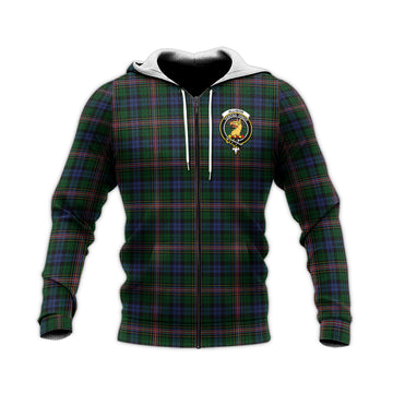 Allison Tartan Knitted Hoodie with Family Crest