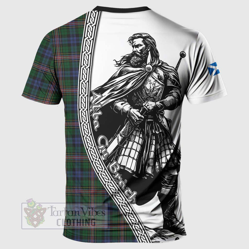 Tartan Vibes Clothing Allison Tartan Clan Crest T-Shirt with Highlander Warrior Celtic Style