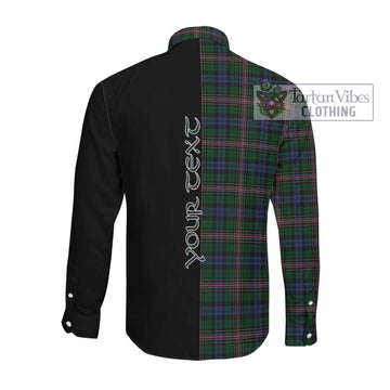 Allison Tartan Long Sleeve Button Shirt with Family Crest and Half Of Me Style Men's Shirt - Tartanvibesclothing Shop