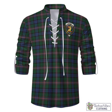 Tartan Vibes Clothing Allison Tartan Men's Scottish Traditional Jacobite Ghillie Kilt Shirt with Family Crest