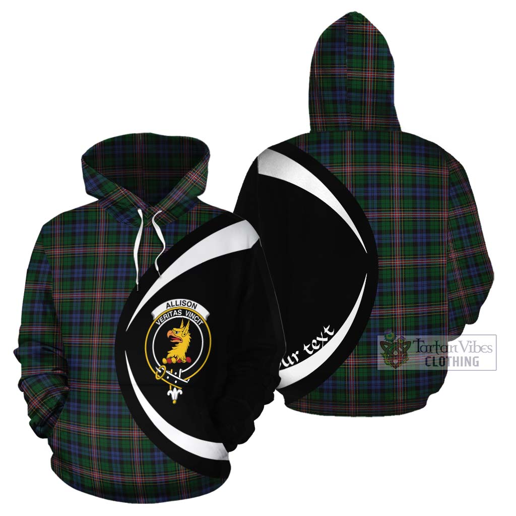 Tartan Vibes Clothing Allison Tartan Cotton Hoodie with Family Crest Circle Style