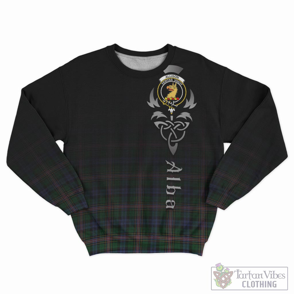 Tartan Vibes Clothing Allison Tartan Sweatshirt Featuring Alba Gu Brath Family Crest Celtic Inspired