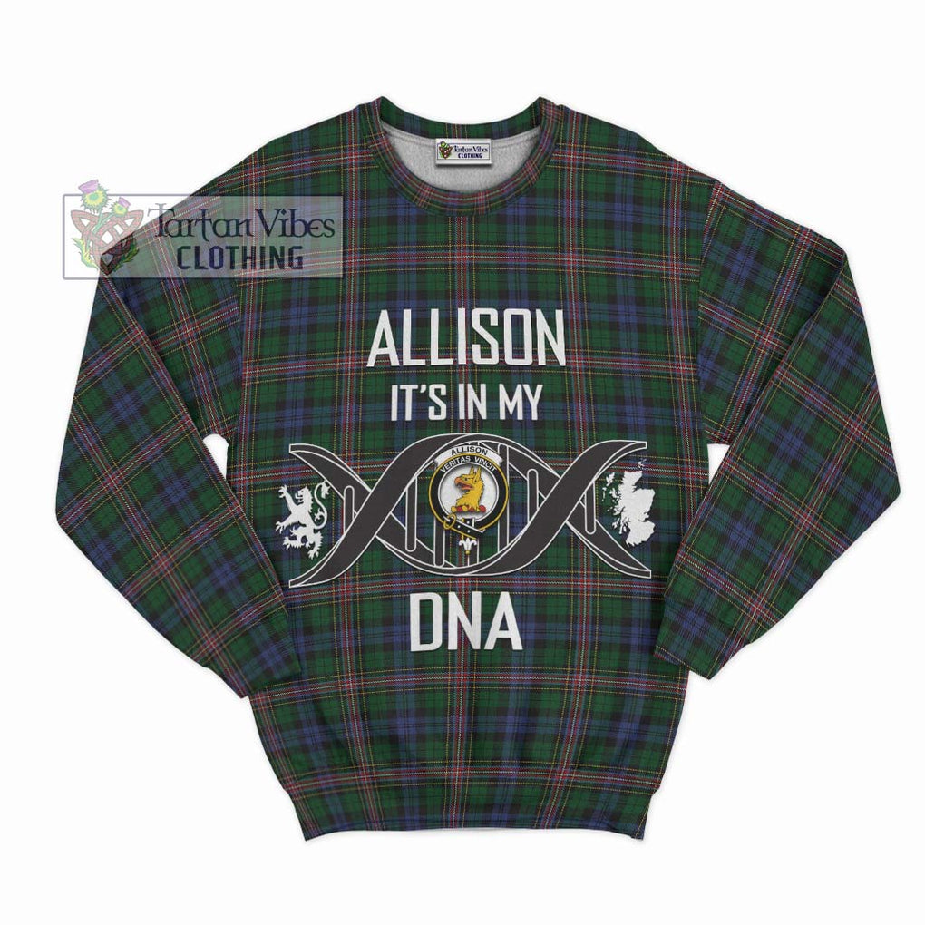 Allison Tartan Sweatshirt with Family Crest DNA In Me Style - Tartanvibesclothing Shop