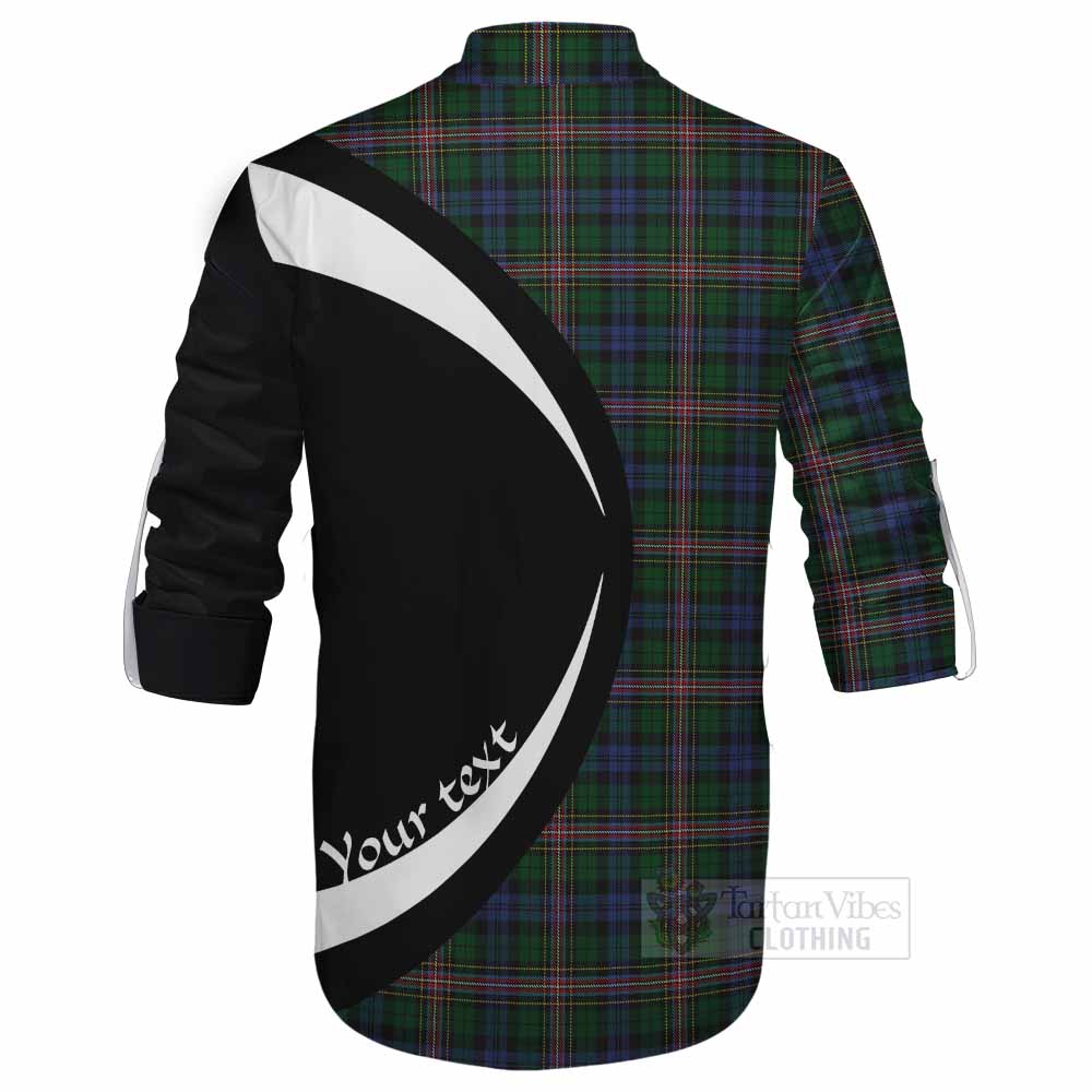 Tartan Vibes Clothing Allison Tartan Ghillie Kilt Shirt with Family Crest Circle Style