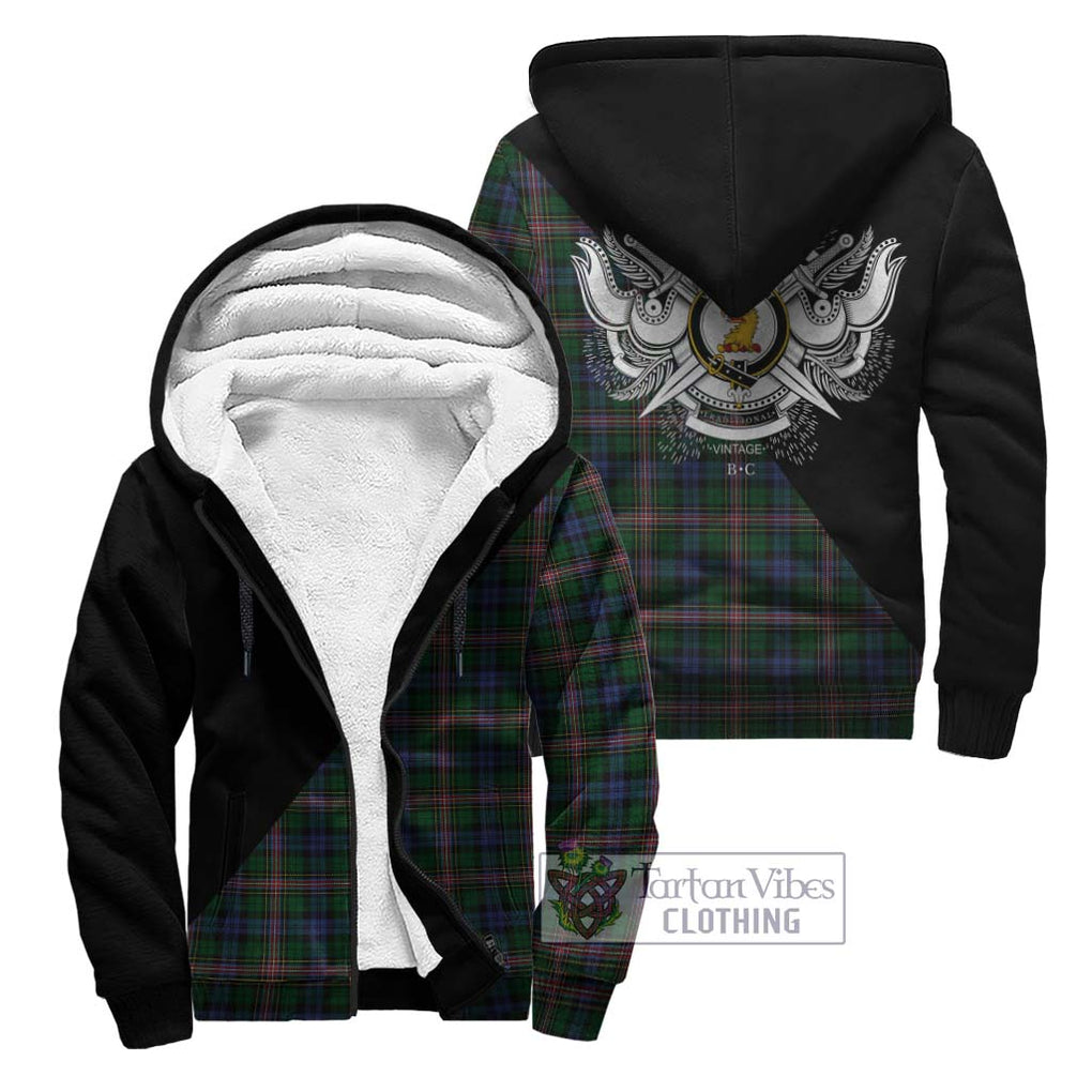 Allison Tartan Sherpa Hoodie with Family Crest and Military Logo Style Unisex - Tartanvibesclothing Shop