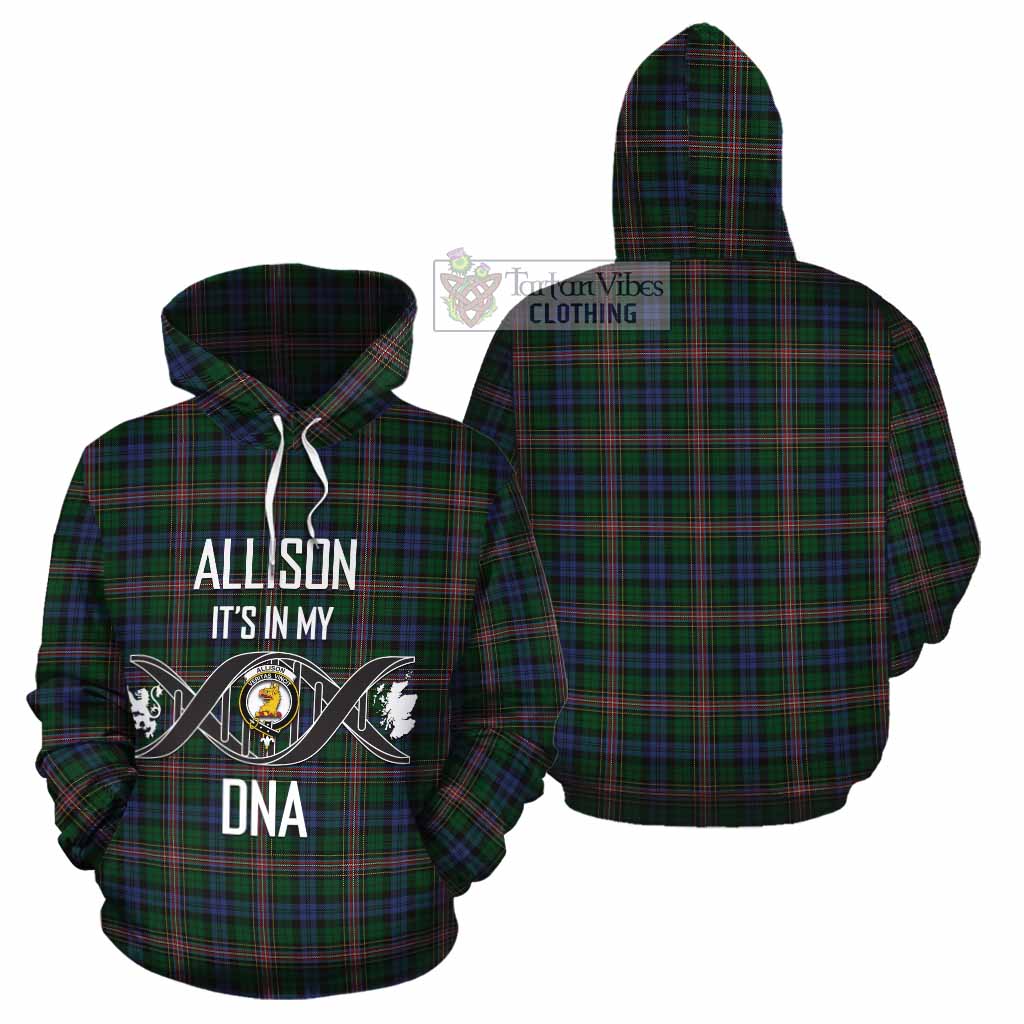Tartan Vibes Clothing Allison Tartan Cotton Hoodie with Family Crest DNA In Me Style