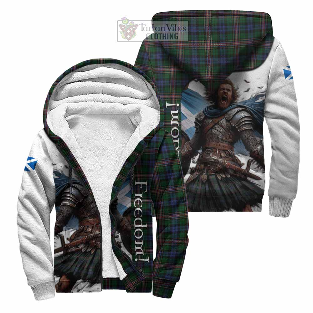 Tartan Vibes Clothing Allison Crest Tartan Sherpa Hoodie Inspired by the Freedom of Scottish Warrior