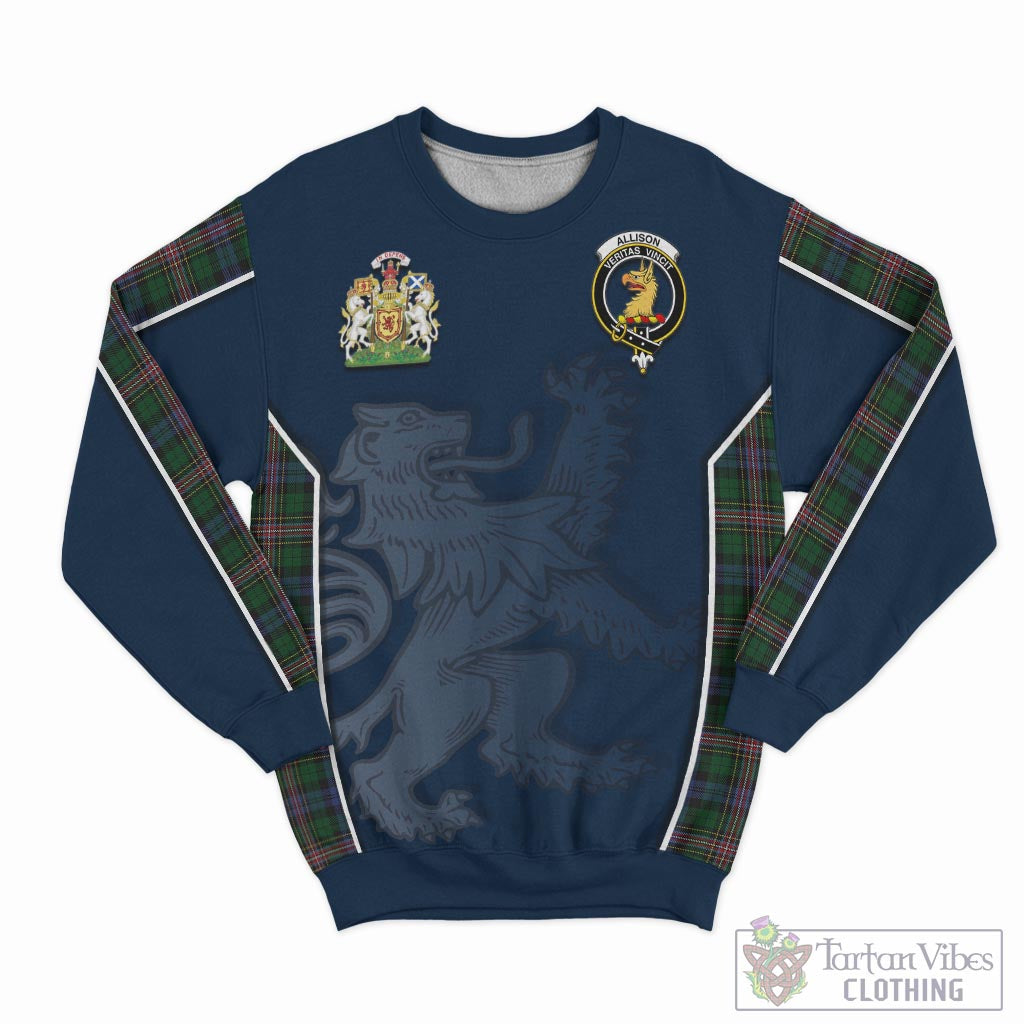 Tartan Vibes Clothing Allison Tartan Sweater with Family Crest and Lion Rampant Vibes Sport Style