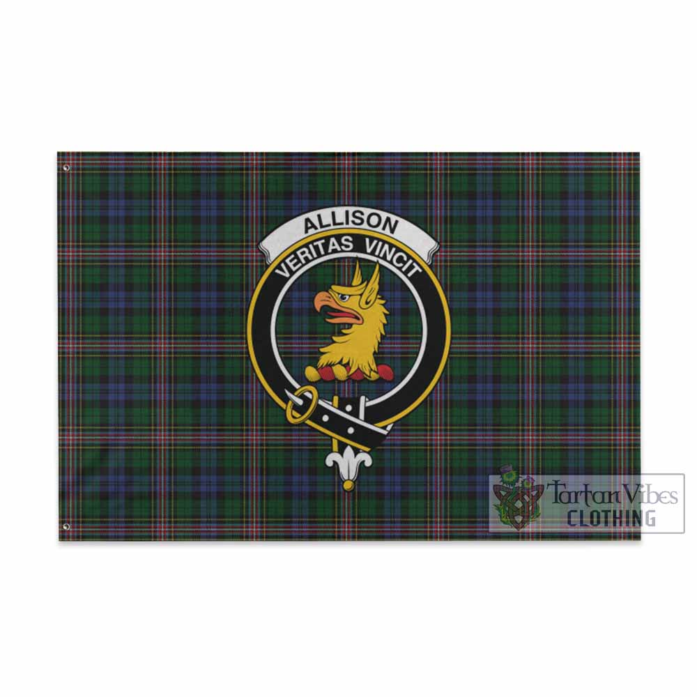 Tartan Vibes Clothing Allison Tartan House Flag with Family Crest