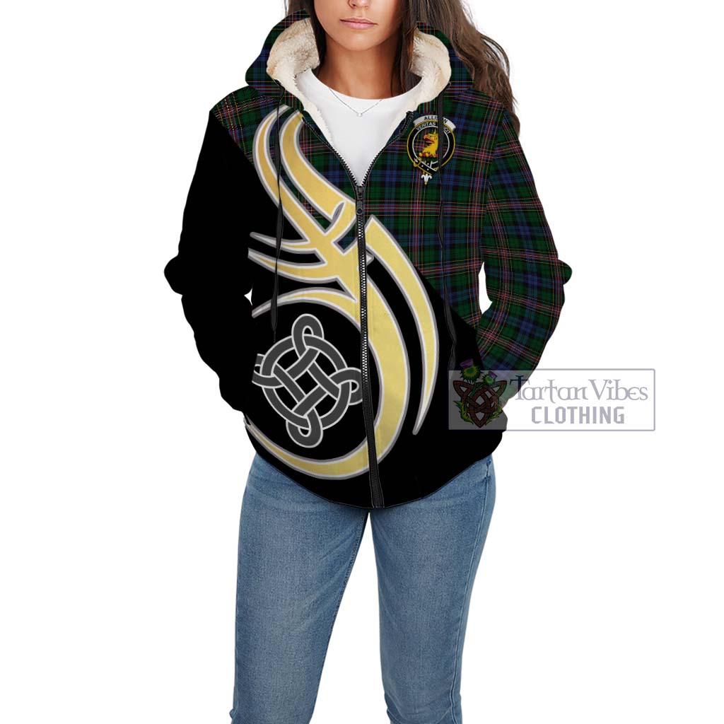 Allison Tartan Sherpa Hoodie with Family Crest and Celtic Symbol Style Unisex - Tartan Vibes Clothing
