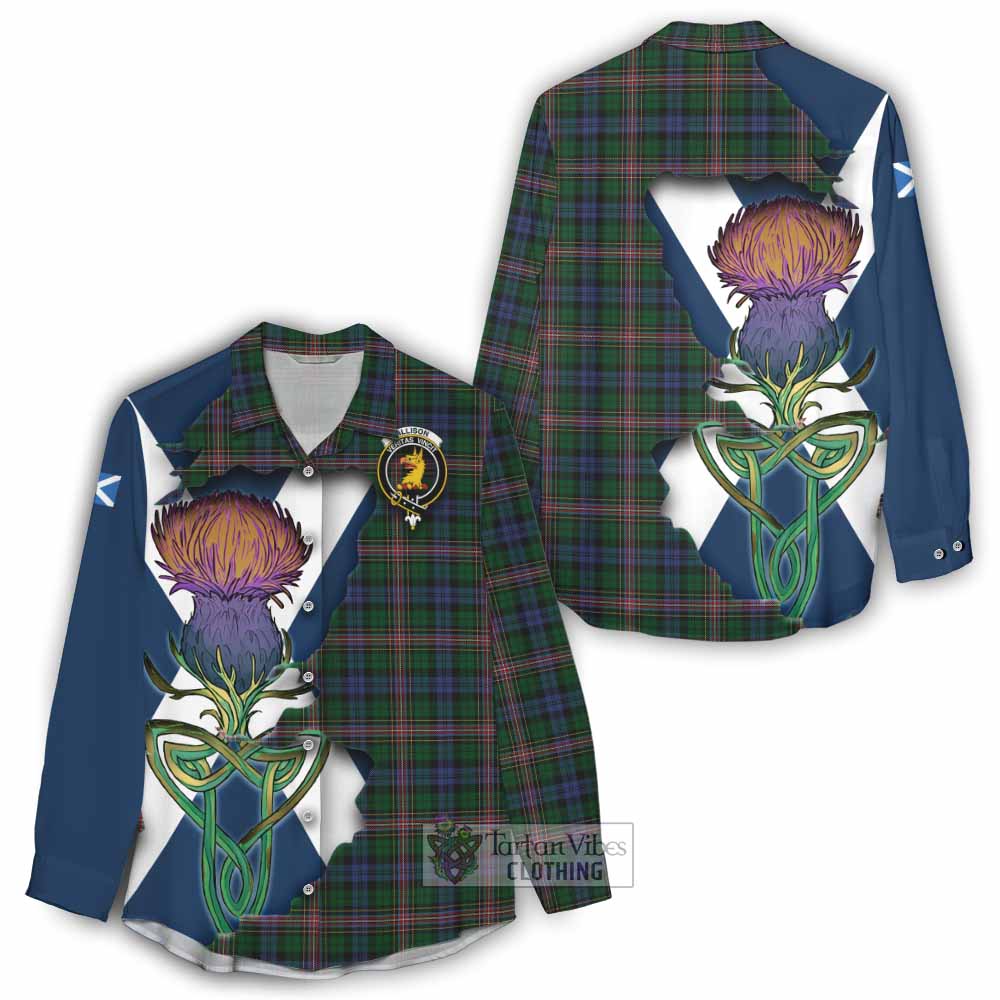 Tartan Vibes Clothing Allison Tartan Family Crest Women's Casual Shirt Scottish Thistle Celtic Inspired