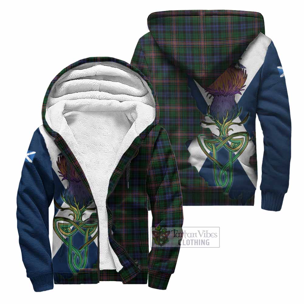 Tartan Vibes Clothing Allison Tartan Family Crest Sherpa Hoodie Scottish Thistle Celtic Inspired