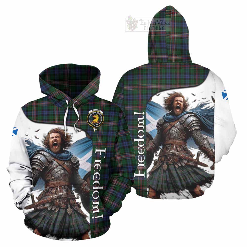 Tartan Vibes Clothing Allison Crest Tartan Hoodie Inspired by the Freedom of Scottish Warrior