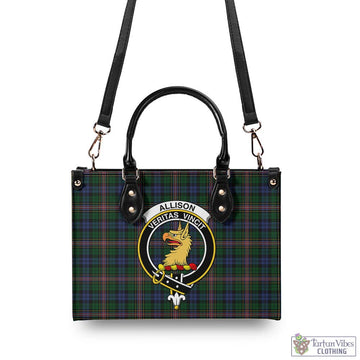 Allison Tartan Luxury Leather Handbags with Family Crest - Tartan Vibes Clothing