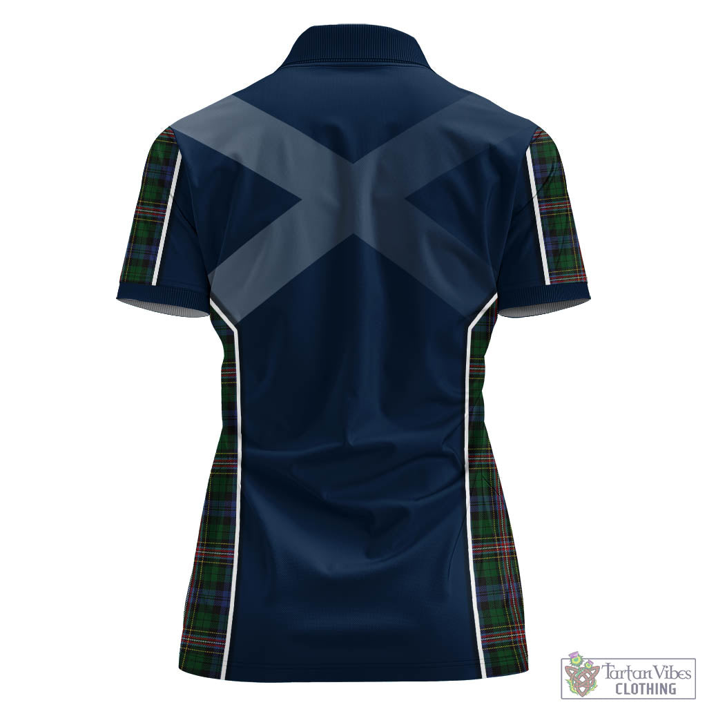 Tartan Vibes Clothing Allison Tartan Women's Polo Shirt with Family Crest and Lion Rampant Vibes Sport Style