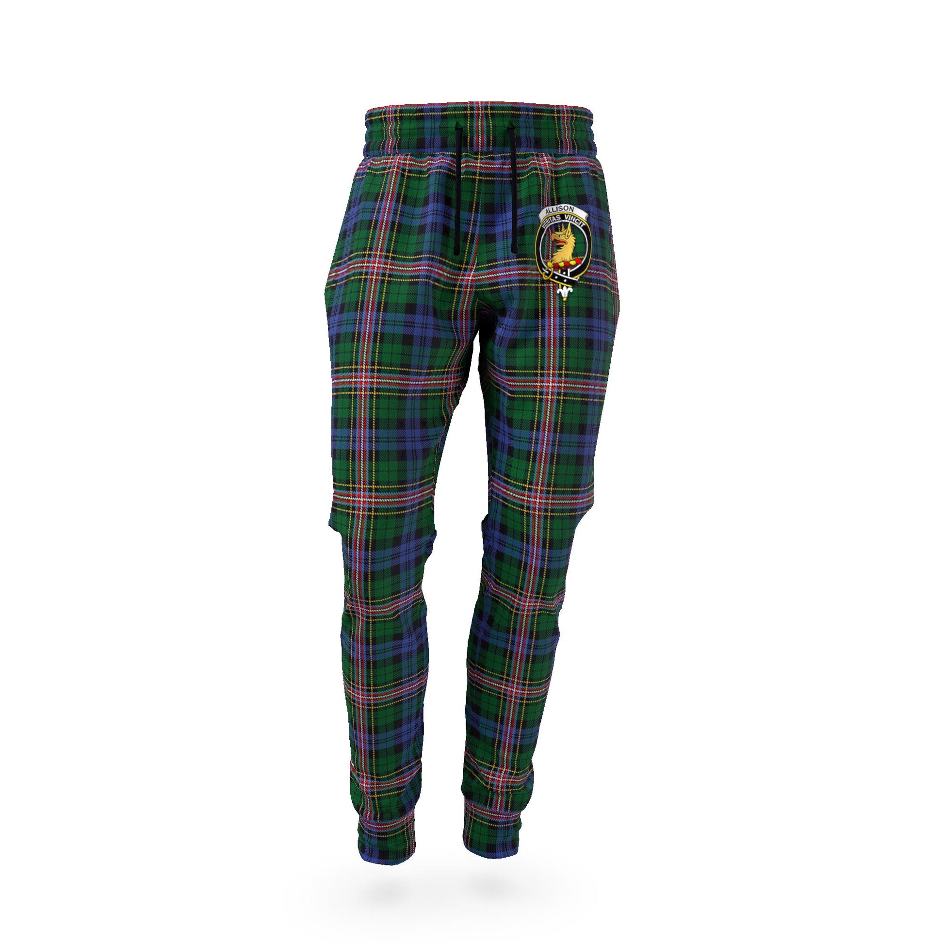 Allison Tartan Joggers Pants with Family Crest - Tartan Vibes Clothing