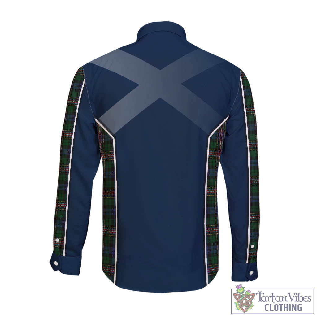 Tartan Vibes Clothing Allison Tartan Long Sleeve Button Up Shirt with Family Crest and Scottish Thistle Vibes Sport Style